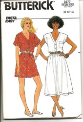 3277  Butterick SLEEVELESS FLARE DRESS, ROMPER JUMPSUIT PATTERN 8-12